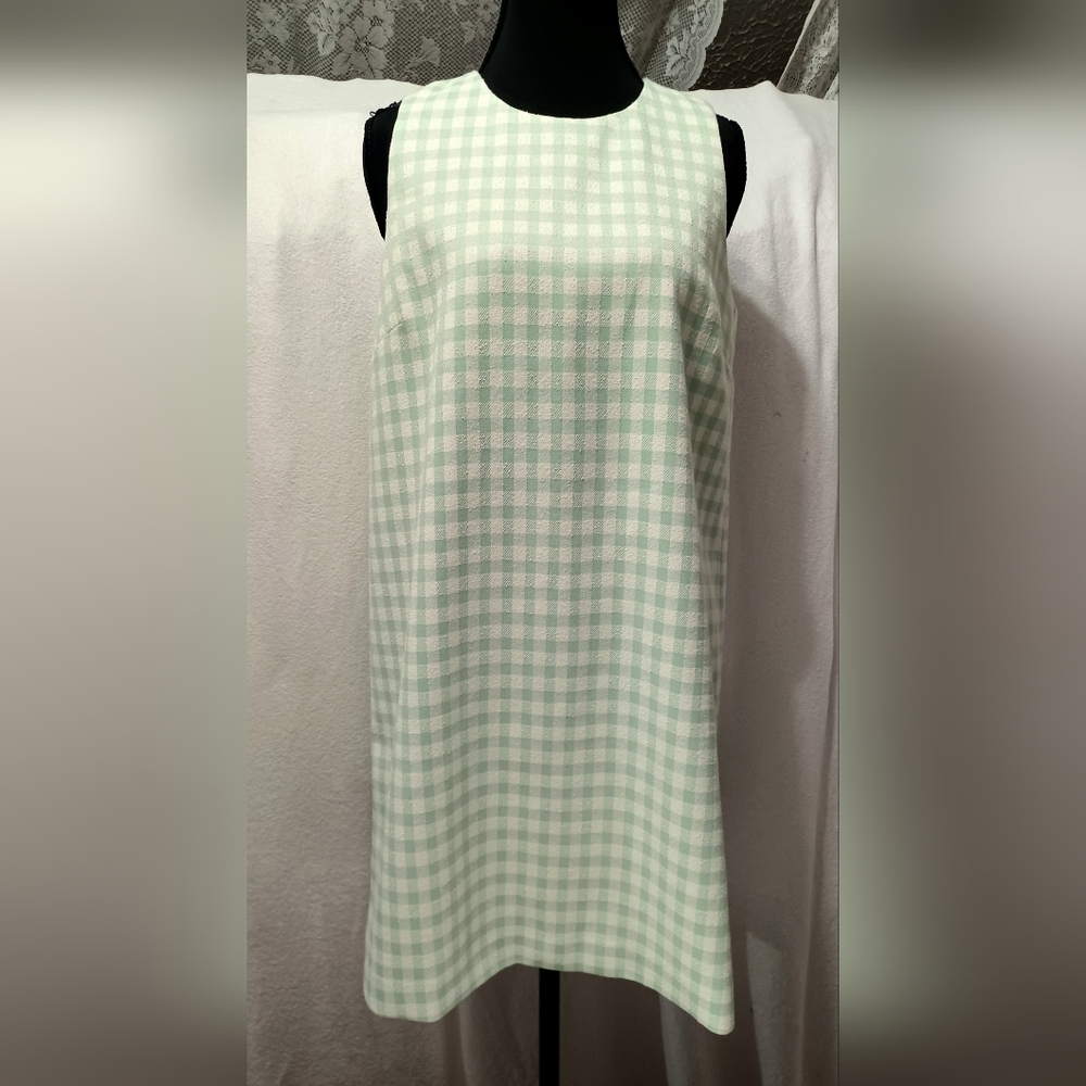 NWT Tuckernuck Julep Gingham Sconset Dress Size Small In Green Gingham - Picture 2 of 11